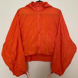 Zara Cropped Orange Windbreaker